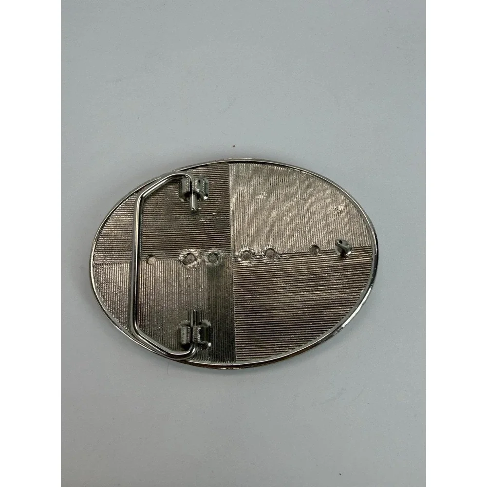 Lions Club International Logo Belt Buckle Vintage Silver Tone